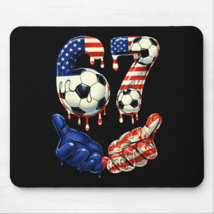 Mousepad Camisa Funny Soccer 67 Meme Para Meninos Crianças