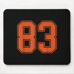 Mousepad Camisa Jogador Uniforme #83 Laranja Queimado Númer