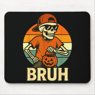 Mousepad Camisa Legal de Esqueleto Bruh de Halloween para C