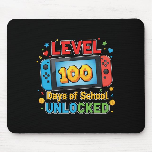 Mousepad Camisa Level 100 Dias De Escola Desbloqueada Para  (Frente)