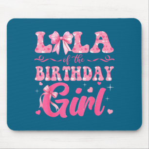 Mousepad Camisa Lola Aniversário Família Rosa Coquette