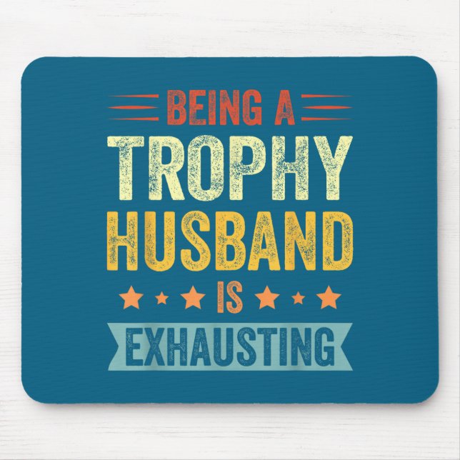 Mousepad Camisa Marido Troféu Exaustivo Troféu Vintage (Frente)