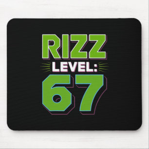 Mousepad Camisa Meme Nível Rizz 67 Tendência Juvenil Seis S