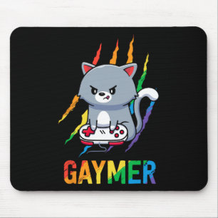 Mousepad Camisa Orgulho Gato Lgbt Arco-íris Presente Amante