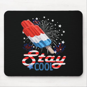 Mousepad Camisa Popsicle 4 de Julho para Meninos e Homens E