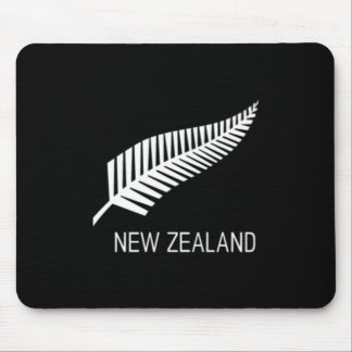 Mousepad Camisa Preta de Samambaia da Nova Zelândia Masculi