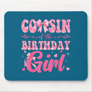 Mousepad Camisa Prima Aniversário Família Rosa Coquete