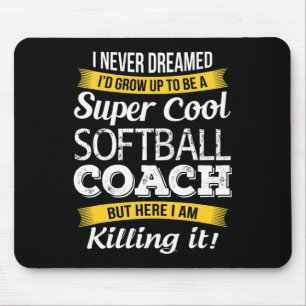 Mousepad Camisa Softll Coach Obrigado Apreciação Engraçado