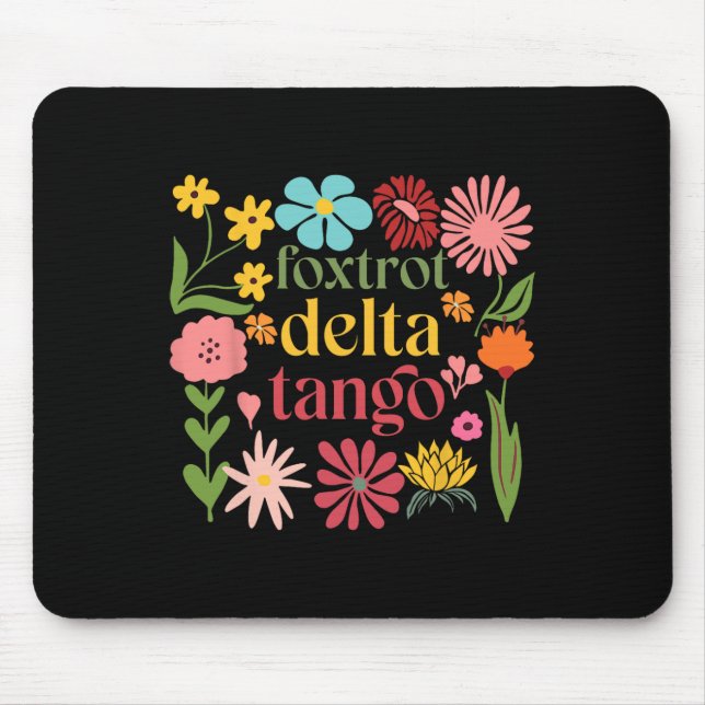 Mousepad Camisa Sutil Floral Trump Resist Flowers Foxtrot D (Frente)