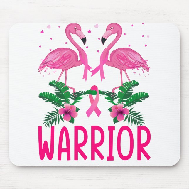 Mousepad Camisa-T Flamingo de Sensibilização para o Cancer  (Frente)