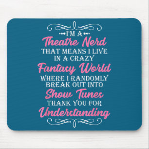 Mousepad Camisa Teatro Nerd Teatro Geek Ator