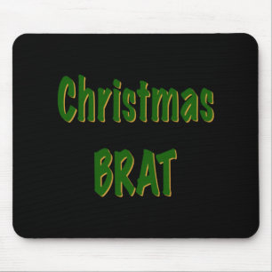 Mousepad Camisa Vermelha com Floresta de Natal Verde Dourad