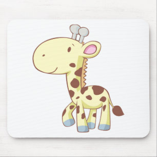 Mousepad Camisas bonitos do girafa do bebê dos desenhos