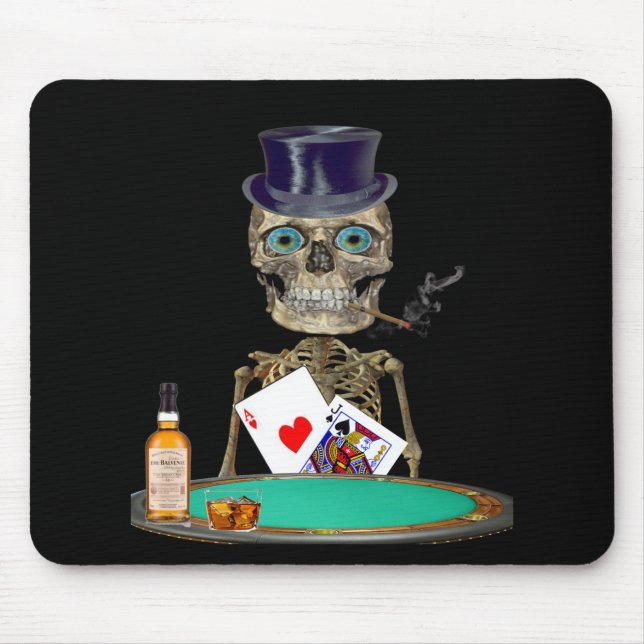 Mousepad Camisas da cabeça do crânio (Frente)