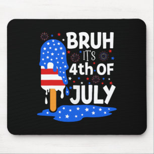 Mousepad Camisas De 4 De Julho Para Crianças, Bruh Pop Boi