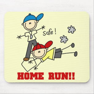 Mousepad Camisas de beisebol de meninos Home Run e Presente