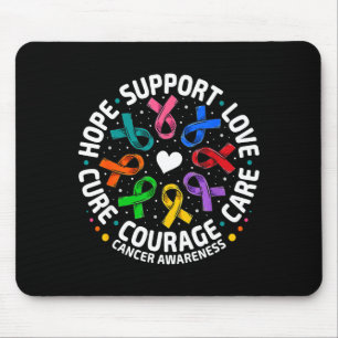 Mousepad Camisas de conscientização sobre câncer apoiam fit