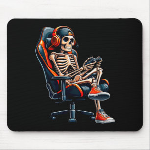 Mousepad Camisas de Halloween Esqueleto Gamer Vídeo Jogos M
