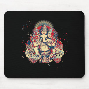 Mousepad Camisas de Ioga Espiritual Deus Hindu Ganesha Medi