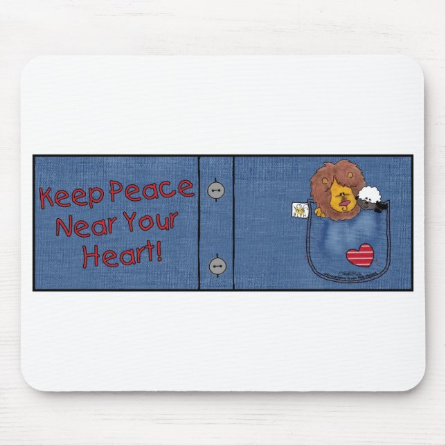 Mousepad Camisas de leão e borboletas (Frente)