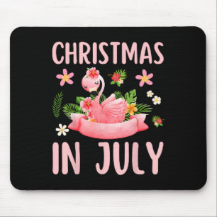 Mousepad Camisas de Natal em Julho para Mulheres Flamingo R