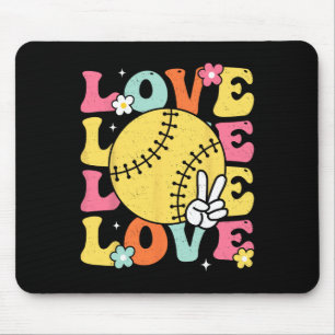 Mousepad Camisas de Softbol Amor Fofo para Mulheres Mãe T