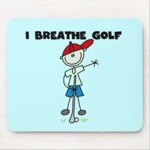 Mousepad Camisas e Presentes de Golfe Eu Respiro