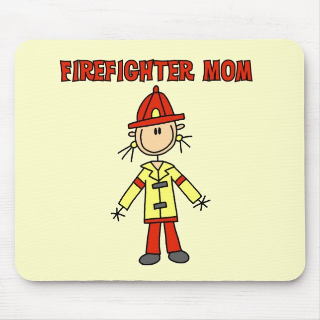 Mousepad Camisas e Presentes para Mãe de Bombeiro (Frente)