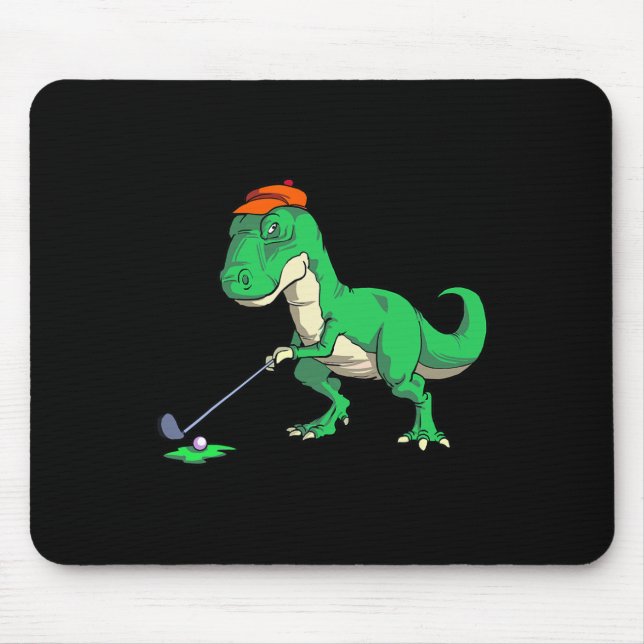 Mousepad Camisas engraçadas de presentes de golfe de dinoss (Frente)