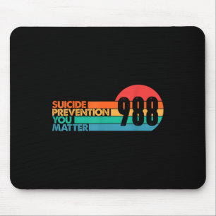 Mousepad Camiseta 988 Linha de Prevenção de Suicídio 988 Co