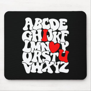 Mousepad Camiseta Alfabeto Abc Eu Te Amo Dia Dos Namorados