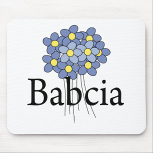 Mousepad Camiseta Bonito de Flor Azul Babcia