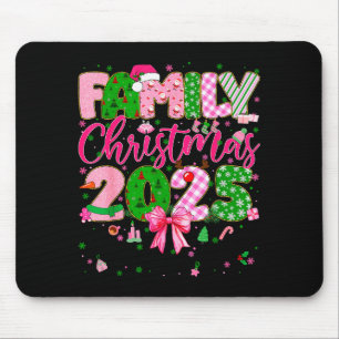 Mousepad Camiseta Combinando Natal Família 2025 Pijama de N