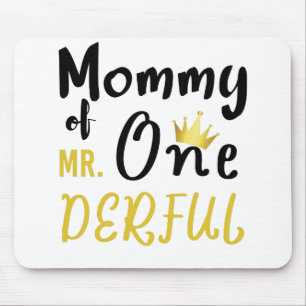 Mousepad Camiseta da Mamãe do Sr. Onederful 1º Um Derful