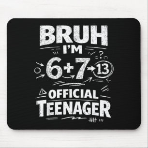 Mousepad camiseta de aniversário de 13 anos meme engraçado