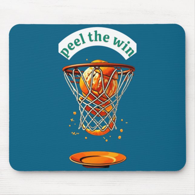 Mousepad Camiseta de aro de basquete miniatura (Frente)