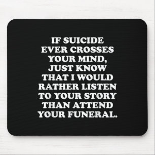 Mousepad Camiseta de Conscientização da Saúde Mental Preven