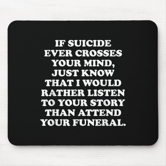 Mousepad Camiseta de Conscientização da Saúde Mental Preven (Frente)