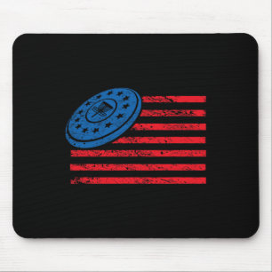 Mousepad Camiseta de Disc Golf bandeira dos EUA Disc Golf'
