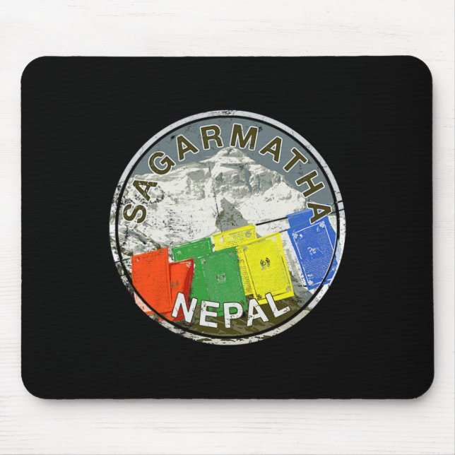 Mousepad Camiseta de escalada do Monte Everest Sagarmatha N (Frente)