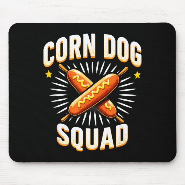 Mousepad Camiseta de Halloween Corn Dog Squad1 (Frente)