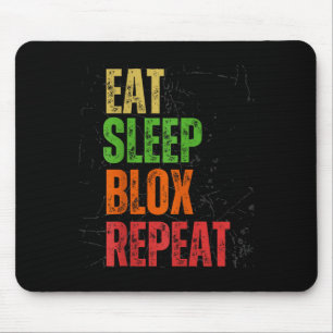 Mousepad Camiseta de Jogos Blox, Comer Dormir Blox Repetir,