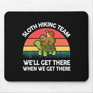 Mousepad Camiseta de preguiça Equipe de caminhada engraçada