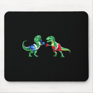 Mousepad Camiseta de presente de luvas de boxe de dinossaur