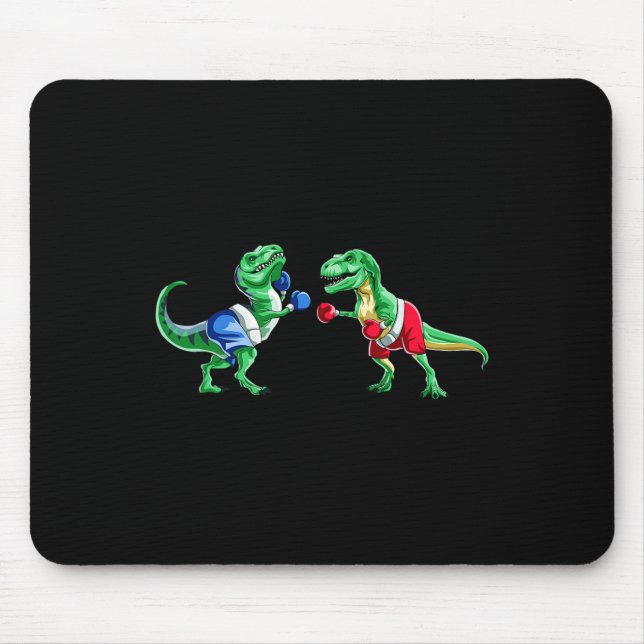 Mousepad Camiseta de presente de luvas de boxe de dinossaur (Frente)