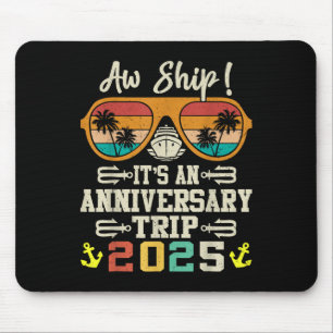 Mousepad Camiseta de Viagem de Aniversário de Casamento 202