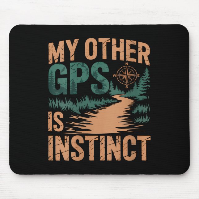 Mousepad Camiseta decote V engraçado geocaching para mulher (Frente)