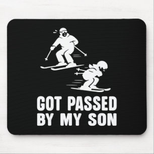 Mousepad Camiseta Divertida de Esqui Masculina - Fui Derrub