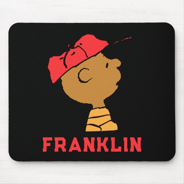 Mousepad Camiseta do boné de beisebol do Franklin Peanuts (Frente)
