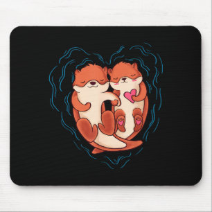 Mousepad Camiseta do Dia dos Namorados da Lontra Fofa Amor